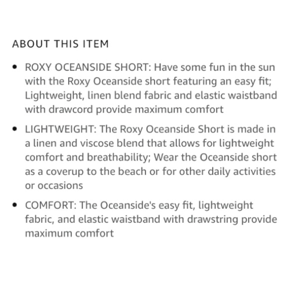 ROXY Orange Linen Blend Oceanside Beach Shorts Large ARJNS03007 NLE0 - Picture 3 of 14